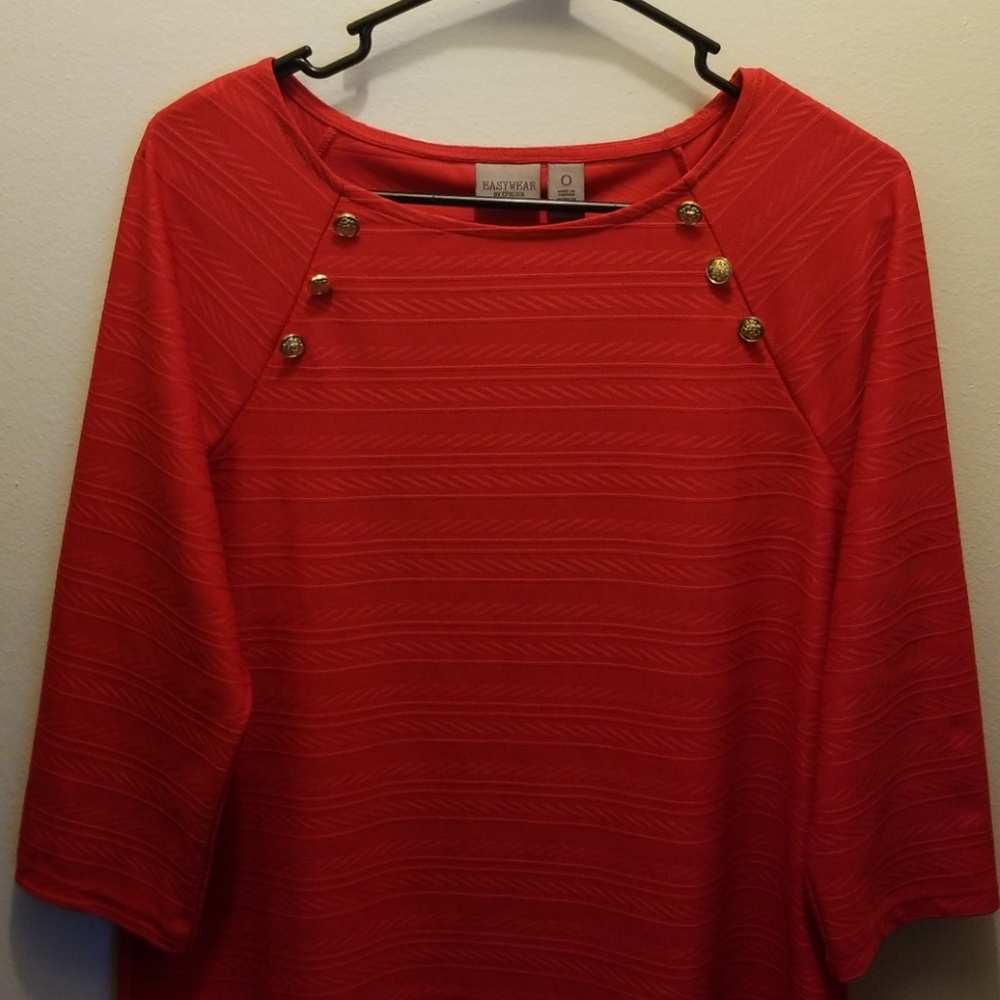 Easy Wear womens red elegant top